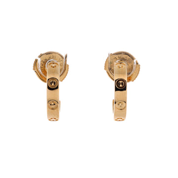 Cartier Love Hoop Earrings 18K Yellow Gold Small