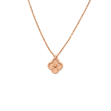Van Cleef & Arpels Sweet Alhambra Pendant Necklace 18K Rose Gold