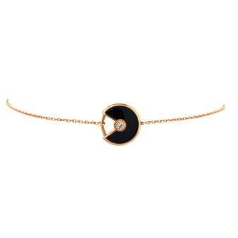 Cartier Amulette de Cartier Bracelet 18K Rose Gold with Diamond and Onyx XS