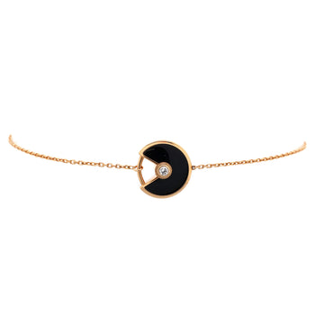 Cartier Amulette de Cartier Bracelet 18K Rose Gold with Diamond and Onyx XS