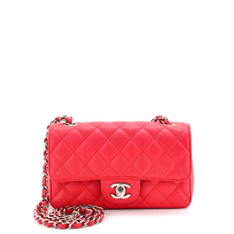 Chanel Classic Single Flap Bag Quilted Caviar Mini
