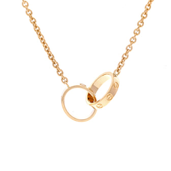 Cartier Love Interlocking Necklace 18K Yellow Gold