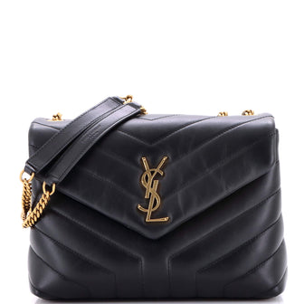 Saint Laurent Loulou Shoulder Bag Matelasse Chevron Leather Small