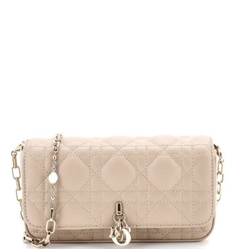 Christian Dior Dior Talk Phone Pouch Cannage Quilt Lambskin