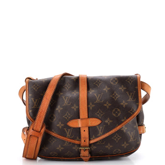 Louis Vuitton Saumur Handbag Monogram Canvas 30
