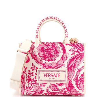 Versace Athena Tote Barocco Raffia Small