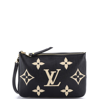 Louis Vuitton Double Zip Pochette Bicolor Monogram Empreinte Giant