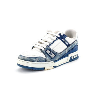Louis Vuitton Men's LV Trainer Sneakers Monogram Empreinte Leather and Monogram Denim