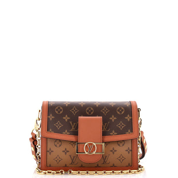 Louis Vuitton Dauphine Shoulder Bag Reverse Monogram Canvas MM