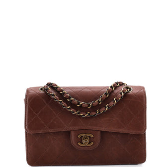 Chanel Vintage Classic Double Flap Bag Quilted Lambskin Medium