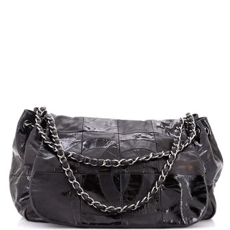 Chanel Brooklyn Patchwork Accordion Flap Bag Leather and Patent
