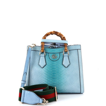 Gucci Diana NM Bamboo Handle Tote Python Small