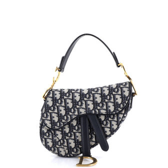 Christian Dior Saddle Handbag Oblique Canvas Mini