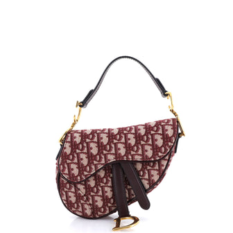 Christian Dior Saddle Handbag Oblique Canvas Mini