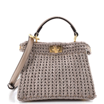 Fendi Peekaboo ISeeU Bag Raffia Petite