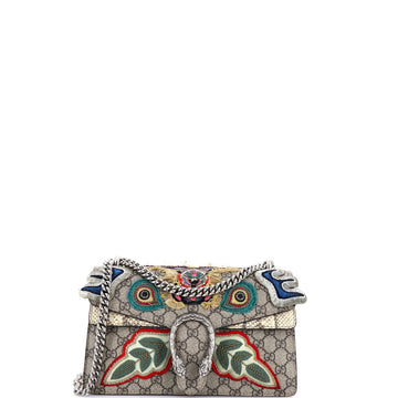 Gucci Dionysus Bag Embroidered GG Coated Canvas with Python Small