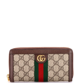Gucci Ophidia Zip Around Wallet GG Coated Canvas