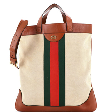 Gucci Shopping Tote Vintage Web Canvas Large