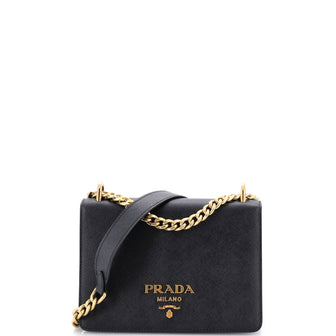 Prada Chain Flap Bag Saffiano Leather Small