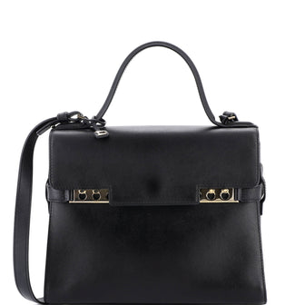 Delvaux Tempete Top Handle Bag Leather MM