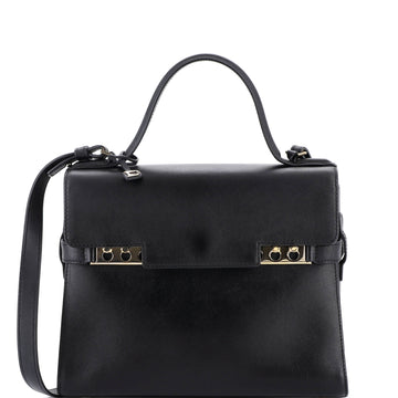 Delvaux Tempete Top Handle Bag Leather MM