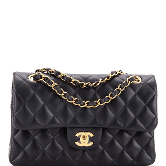 Chanel Classic Double Flap Bag Quilted Lambskin Small