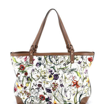 Gucci Craft Tote Flora Canvas Medium