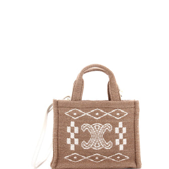 Celine Cabas Thais Tote Triomphe Printed Textile Small
