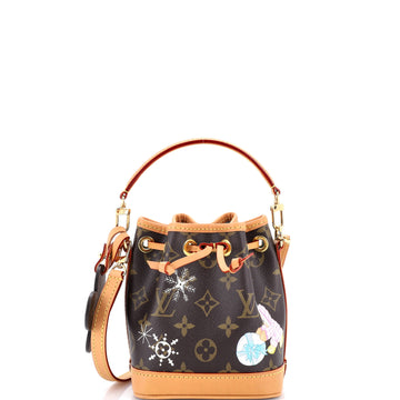 Louis Vuitton Noe NM Handbag Limited Edition Vivienne Xmas Monogram Canvas Nano