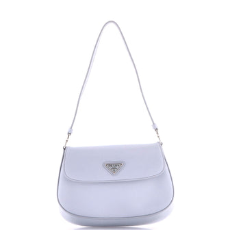 Prada Cleo Flap Shoulder Bag Spazzolato Leather Small