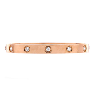 Cartier Love 10 Diamond Bracelet 18K Rose Gold with Diamonds