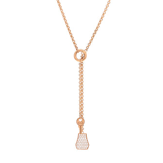 Hermes Kelly Clochette Pendant Necklace 18K Rose Gold with Diamonds Small