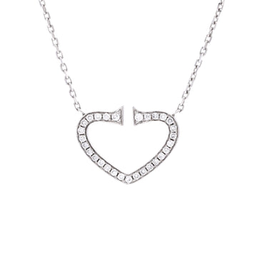 Cartier C Heart de Cartier Pendant Necklace 18K White Gold with Diamonds Large