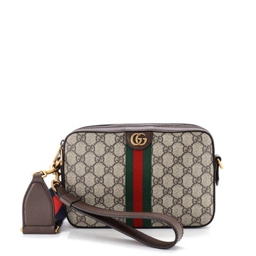 Gucci Ophidia Zip Wristlet Shoulder Bag GG Coated Canvas Small