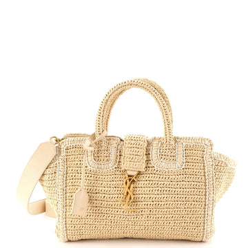 Saint Laurent Monogram Cabas Raffia with Leather Baby