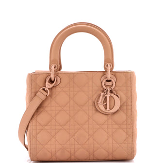 Christian Dior Ultra Matte Lady Dior Bag Cannage Quilt Calfskin Medium