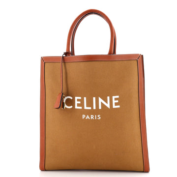 Celine Vertical Cabas Tote Canvas with Leather Large