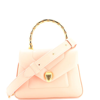 Bvlgari Serpenti Reverse Top Handle Bag Leather Small