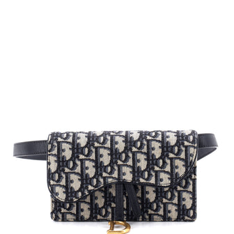 Christian Dior Saddle Rectangular Belt Bag Oblique Canvas