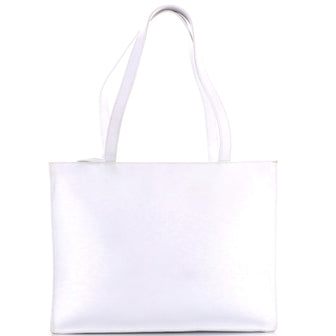 Chanel Vintage Camellia CC Shopping Tote Leather Large