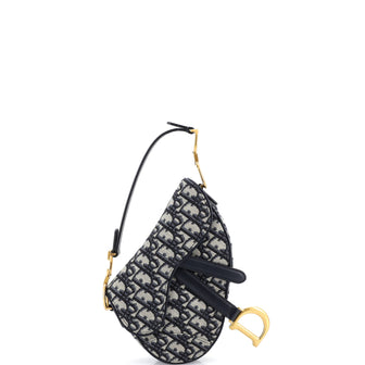 Christian Dior Saddle Handbag Oblique Canvas Mini