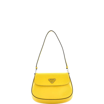 Prada Cleo Flap Shoulder Bag Spazzolato Leather Small