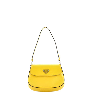Prada Cleo Flap Shoulder Bag Spazzolato Leather Small