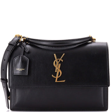 Saint Laurent Sunset Top Handle Shoulder Bag Leather Medium
