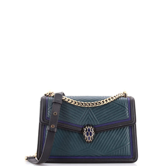 Bvlgari Serpenti Forever Shoulder Bag Quilted Leather Small