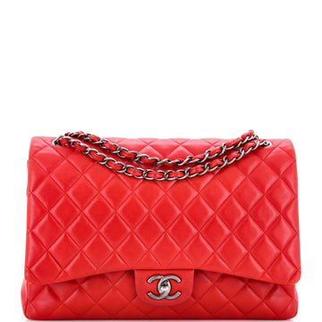 Chanel Classic Double Flap Bag Quilted Lambskin Maxi