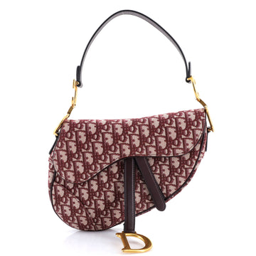 Christian Dior Saddle Handbag Oblique Canvas Medium