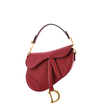 Christian Dior Saddle Handbag Leather Mini