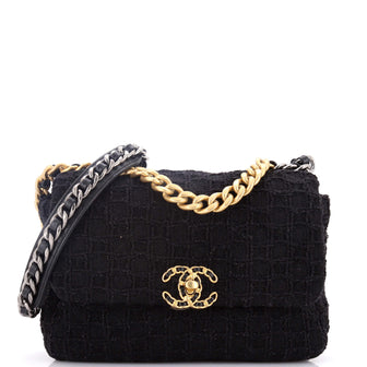 Chanel 19 Flap Bag Quilted Tweed Medium