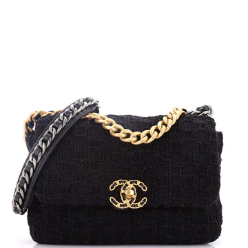 Chanel 19 Flap Bag Quilted Tweed Medium